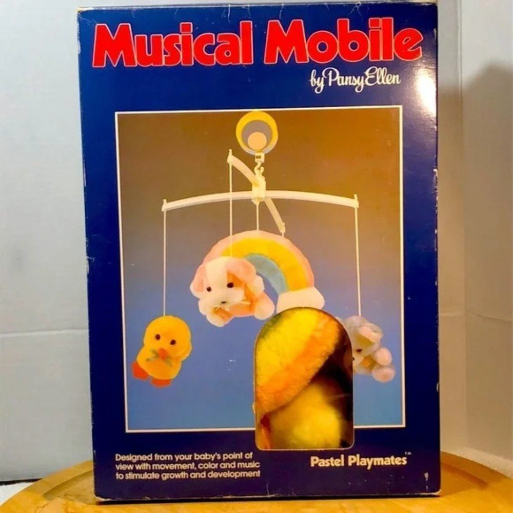 Pansy Ellen Pastel Playmates Vintage 1987 Musical Mobile